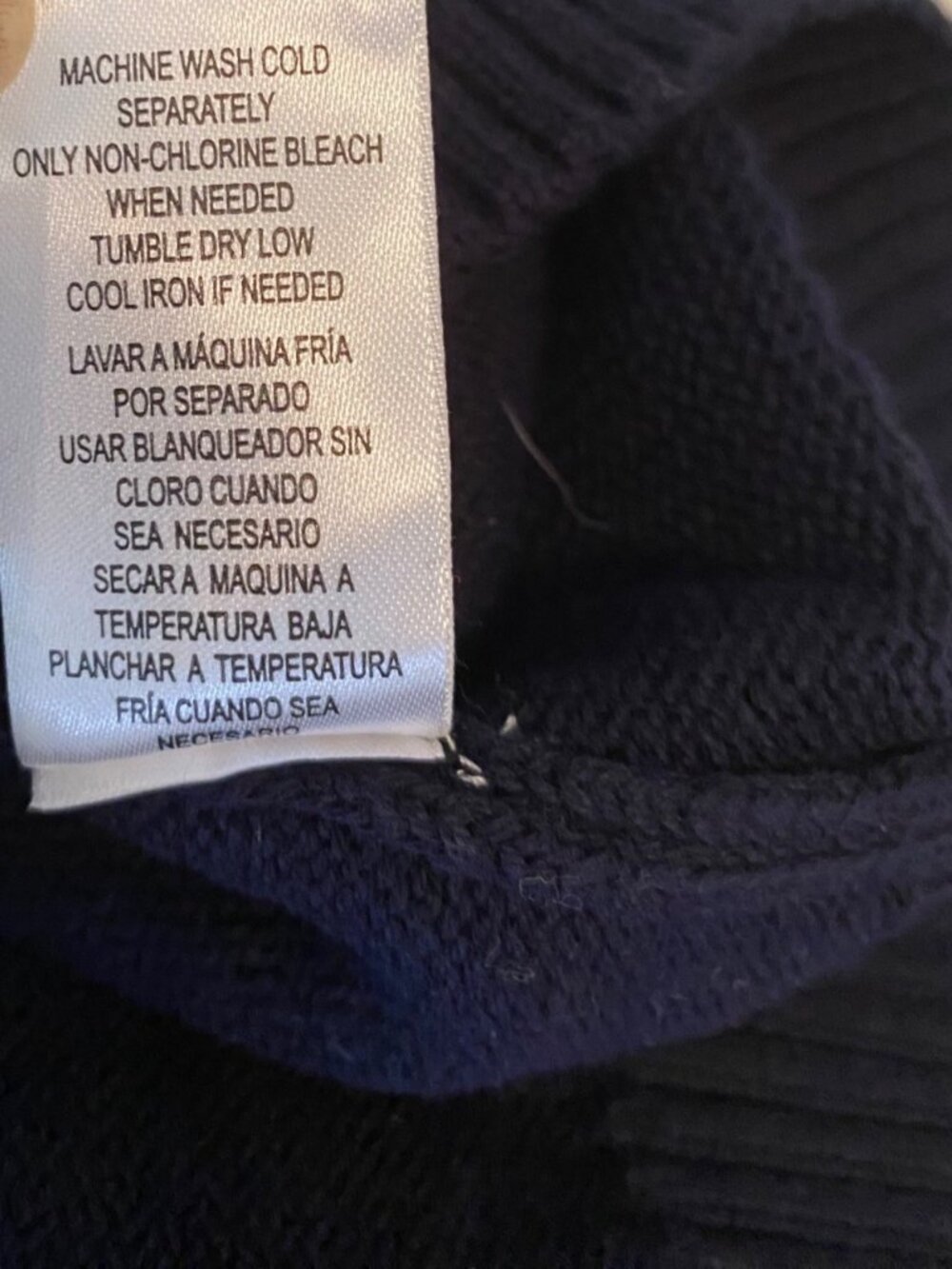 NWT Weatherproof Vintage Navy Half-Zip Sweater Nordic Pattern 100% Cotton - Picture 6 of 10